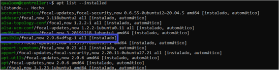 Terminal de Linux mostrando la línea de comandos con texto de entrada y salida de comandos.